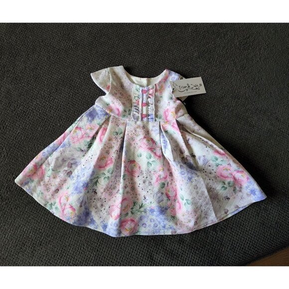 NWT Pippa & Julie baby girl floral print spring dress size 18 months - Picture 1 of 5